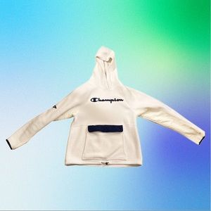 White Champion Fleece Hoodie